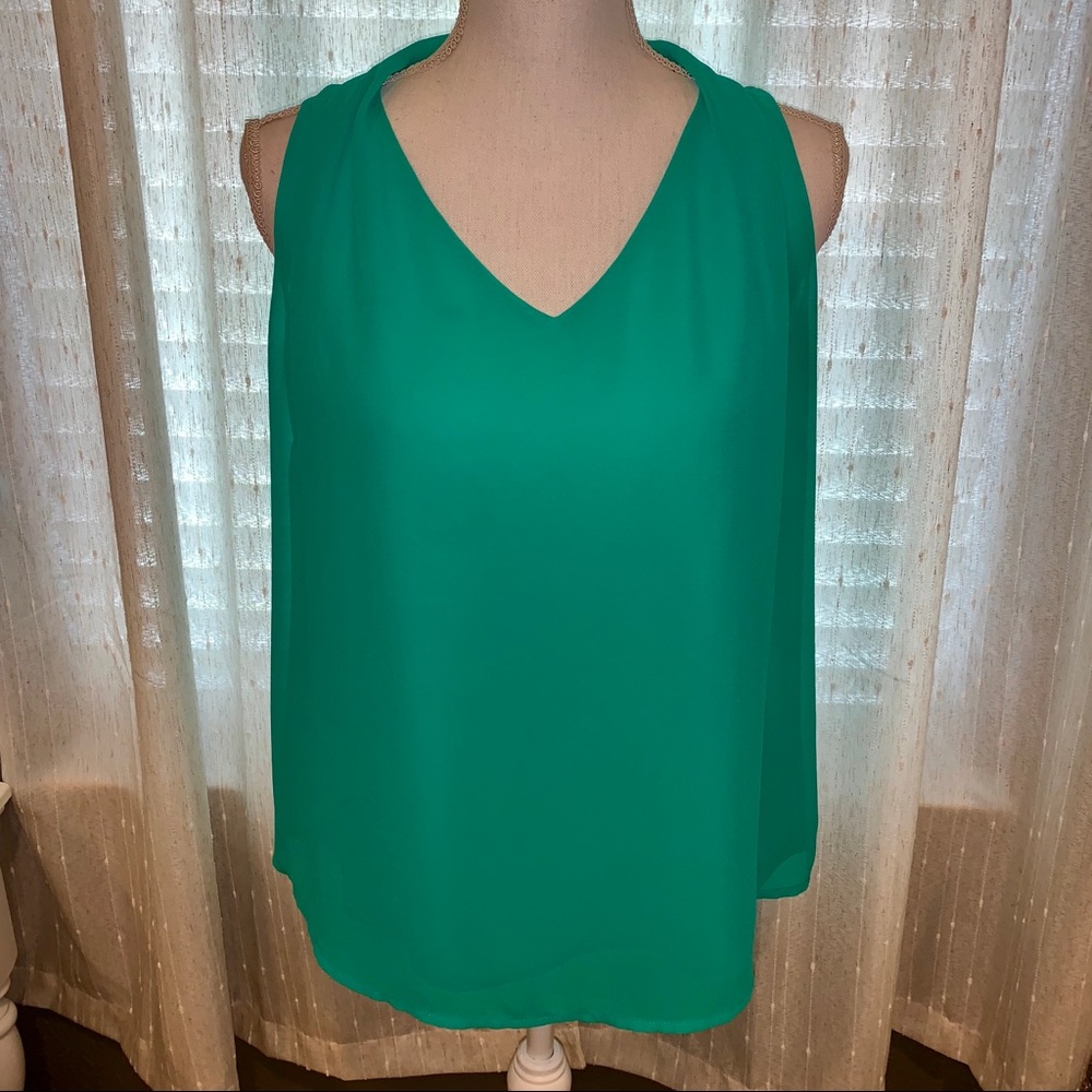 Green Flowy Tank Top